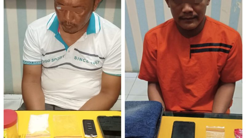 Dua  Pelaku Pengedar Sabu Satu Diantaranya Tenaga Honorer di Pemerintahan Diringkus Polsek Rengat Barat Inhu 