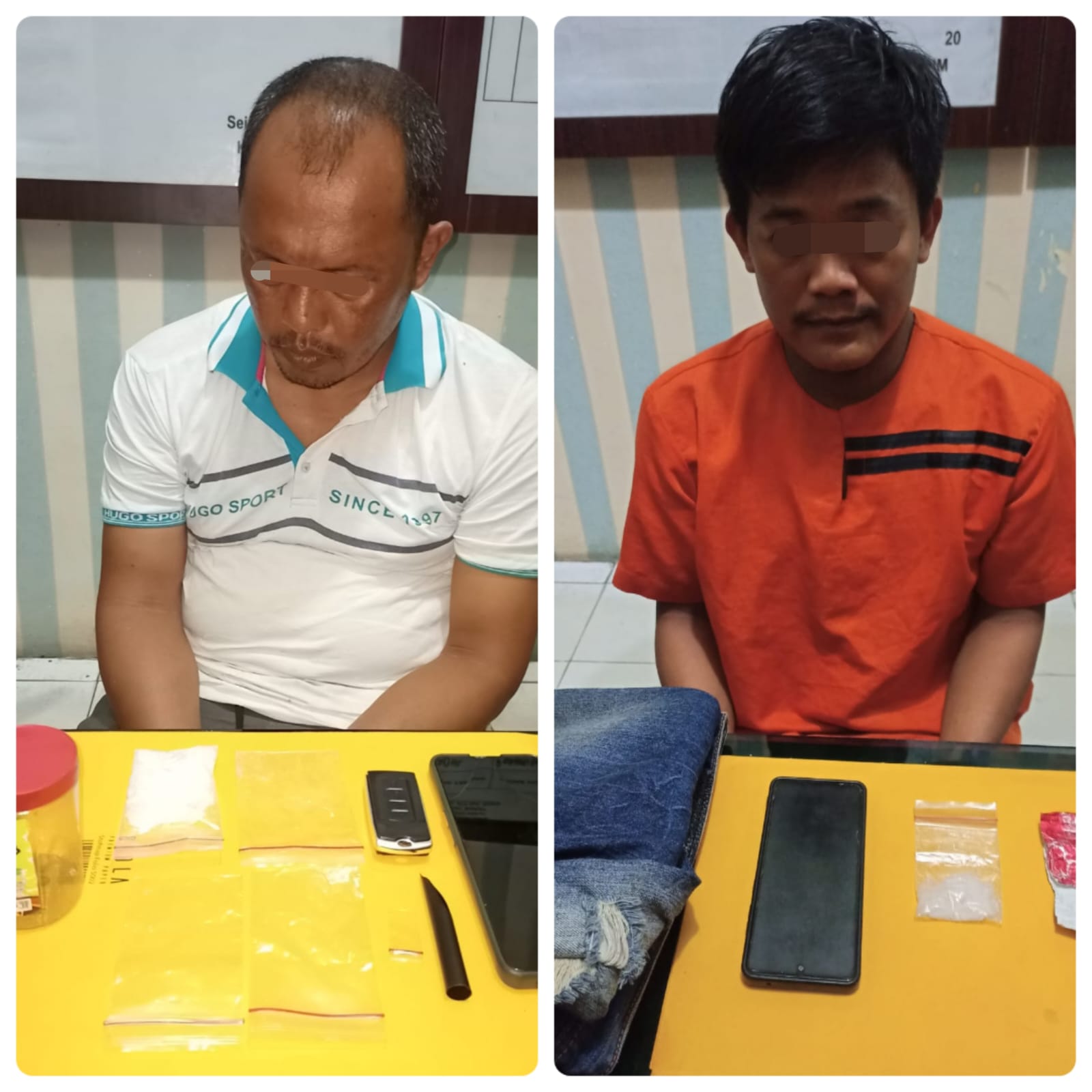 Dua  Pelaku Pengedar Sabu Satu Diantaranya Tenaga Honorer di Pemerintahan Diringkus Polsek Rengat Barat Inhu 
