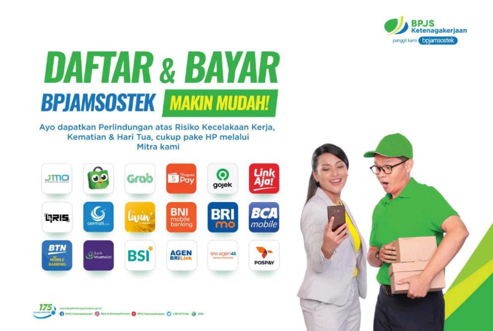 Semakin Mudah, Kini Bayar Iuran BPJAMSOSTEK Cukup Pake HP