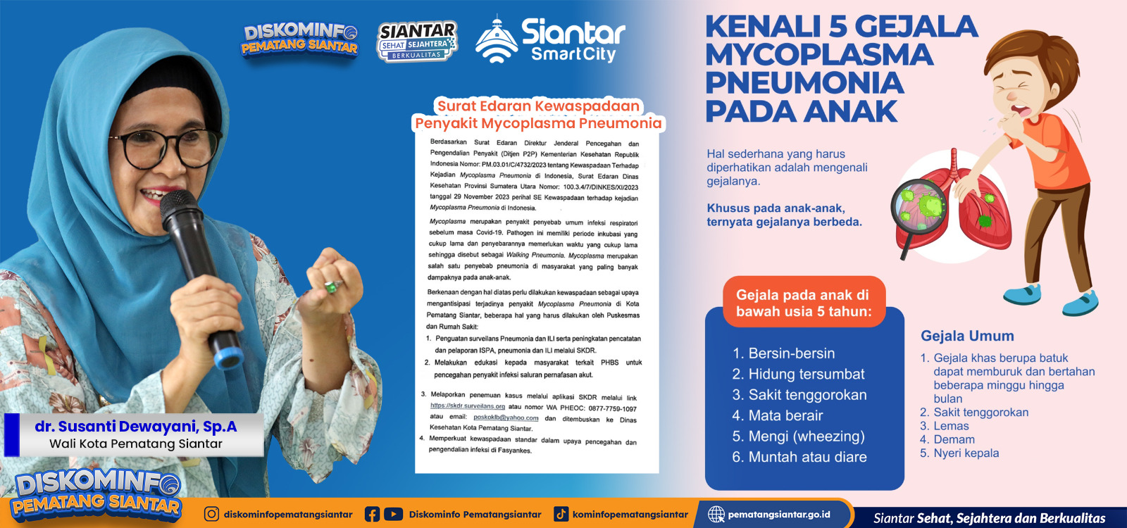 Dinkes Pematang Siantar Terbitkan Surat Edaran Kewaspadaan Penyakit Mycoplasma Pneumonia