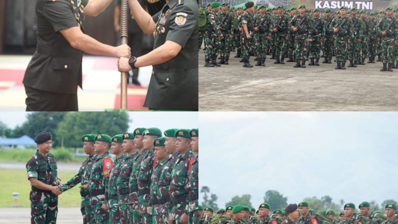 Kasum TNI Lepas Keberangkatan Prajurit Satgas Yonif 116/GS ke wilayah Papua
