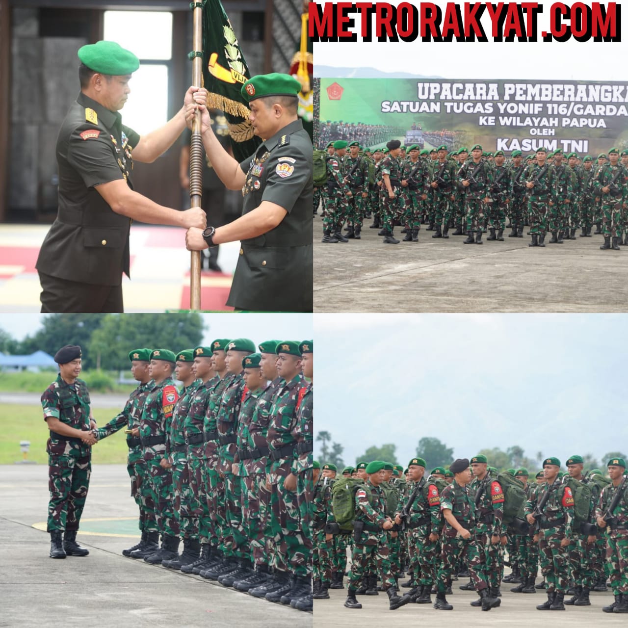 Kasum TNI Lepas Keberangkatan Prajurit Satgas Yonif 116/GS ke wilayah Papua
