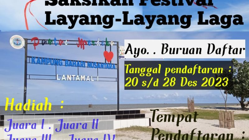 Desa Bagan Kuala Akan Gelar Festival Layang – layang Laga di Pantai Merdeka