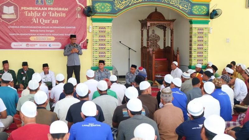 Bina 50 Santri Unggul, Lapas Kelas IIA Pematangsiantar Jalankan Program Tahfiz dan Tahsin Al-Qur’an Bagi Warga Binaan
