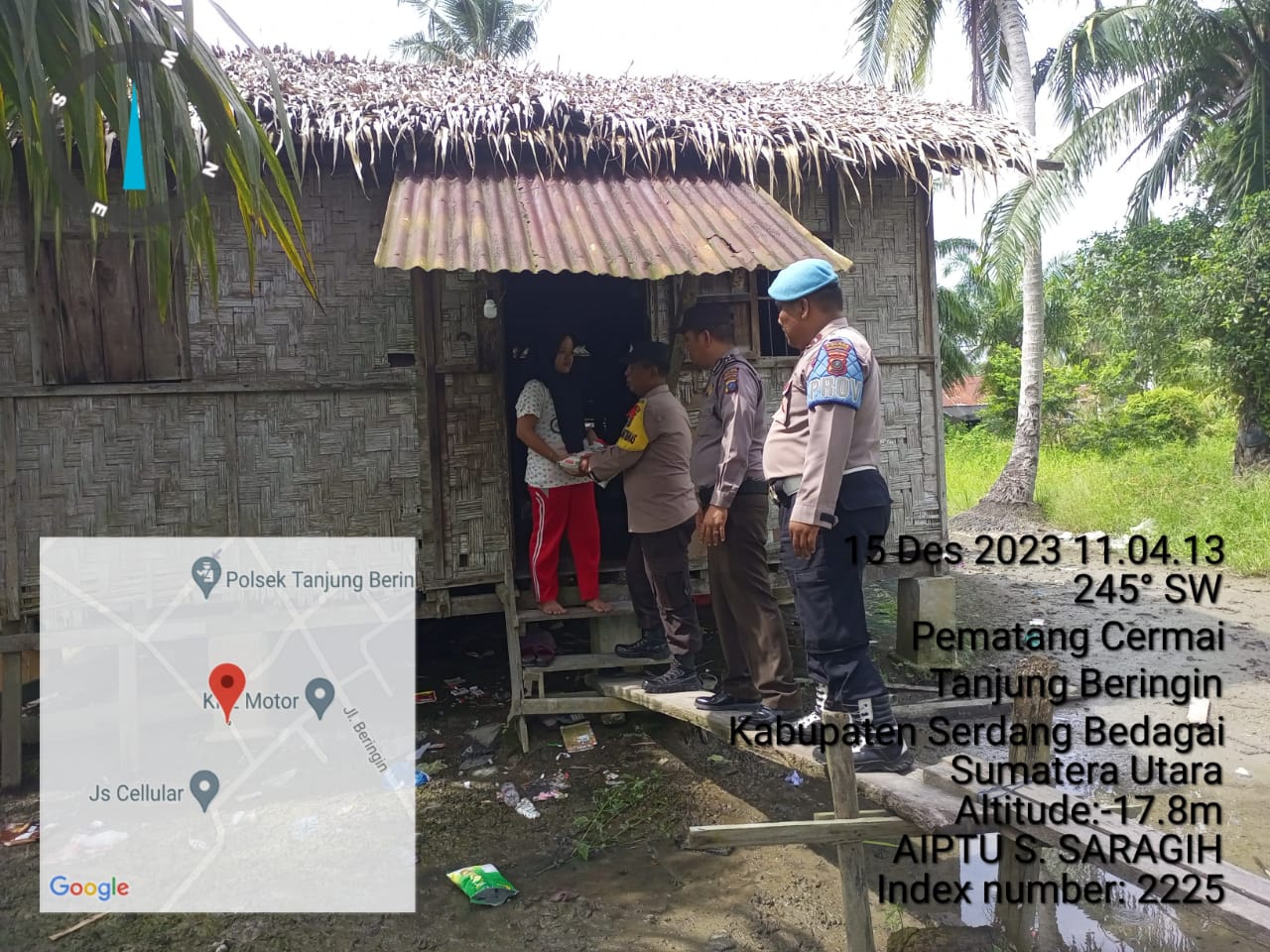 Jumat Barokah, Polsek Tanjung Beringin Polres Sergai Beri Bantuan Pada Kaum Duafa