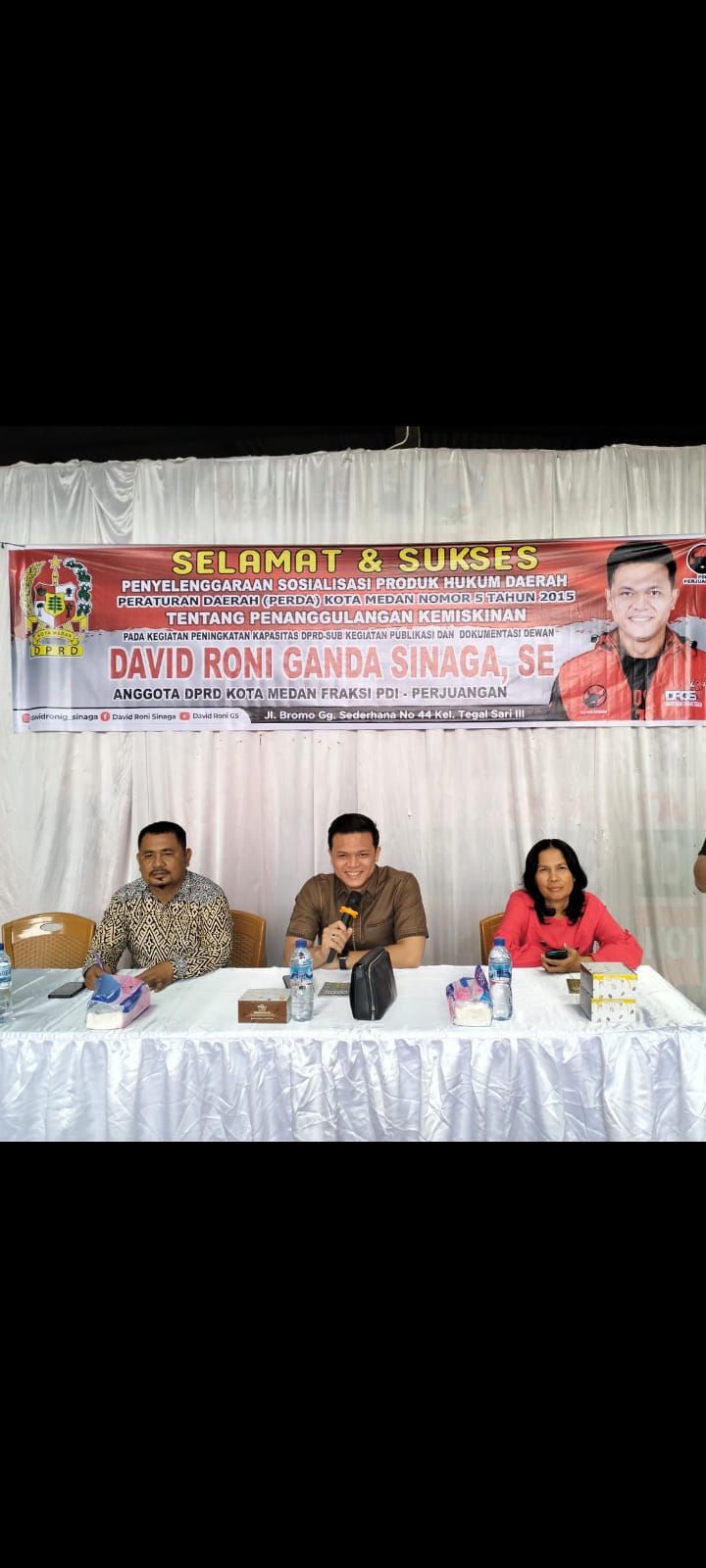 Saat Sosper, Warga Tegal Sari III Akui Kinerja David Roni G Sinaga Sangat Menyentuh dan Layak Duduk Kembali 2 Periode Sebagai Anggota DPRD Medan