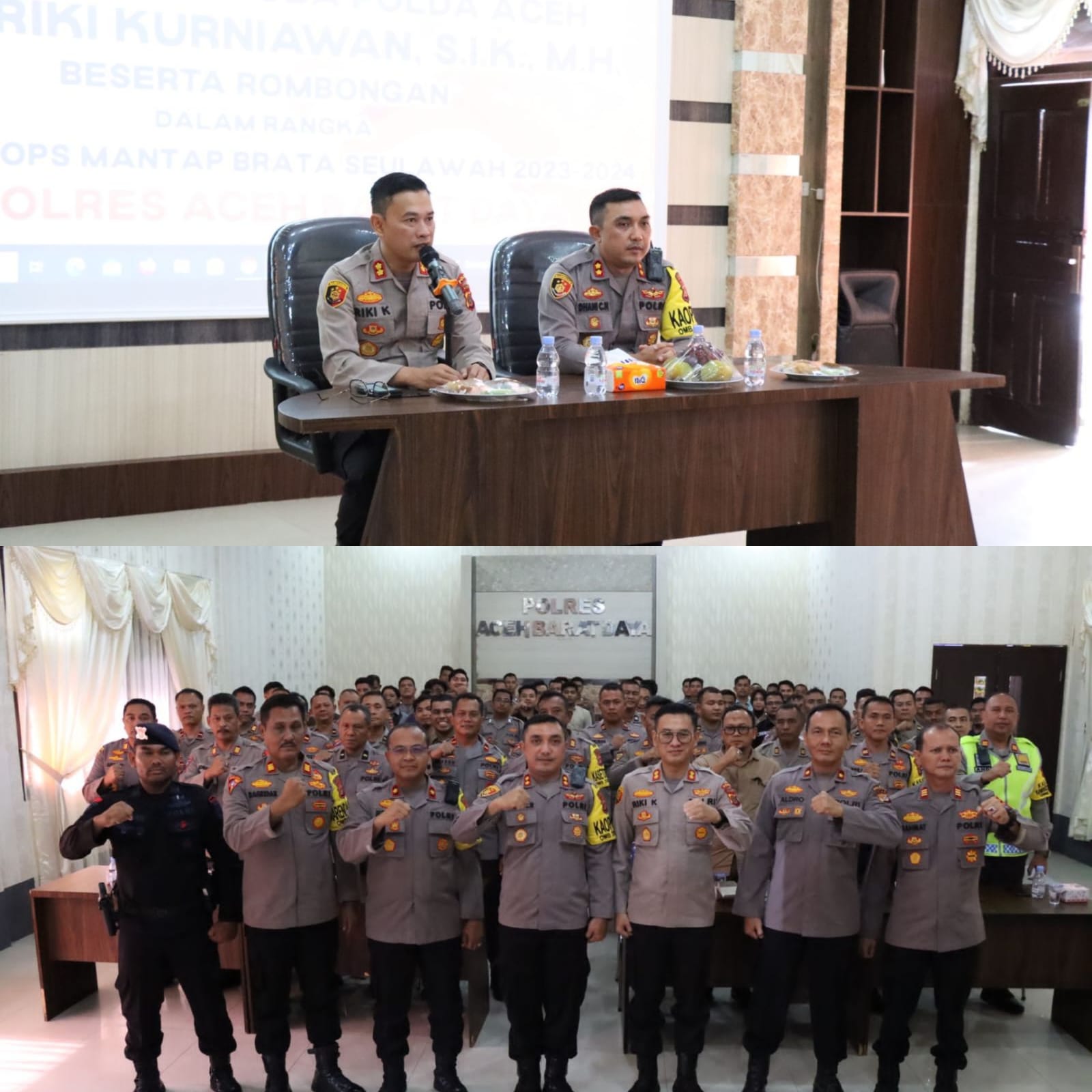 Wakili Dirresnarkoba, AKBP Riki Kurniawan Pamatwil OMB di Polres Abdya