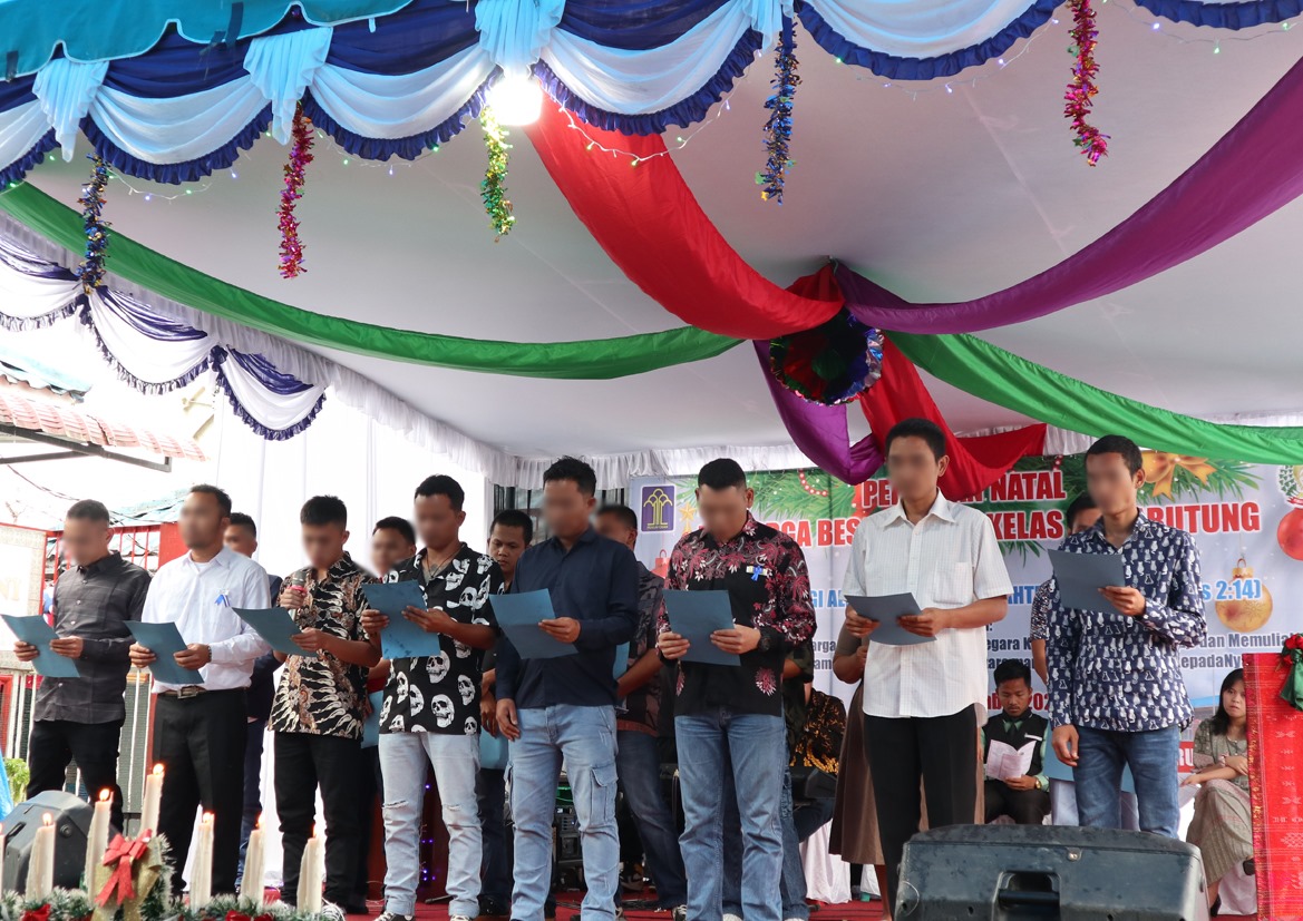 Keluarga Besar Rutan Kelas IIB Tarutung Rayakan Natal dengan penuh Sukacita