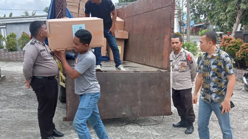 Polres Tanjung Balai Pendistribusian Logistik Pemilu Aman Dan Kondusif