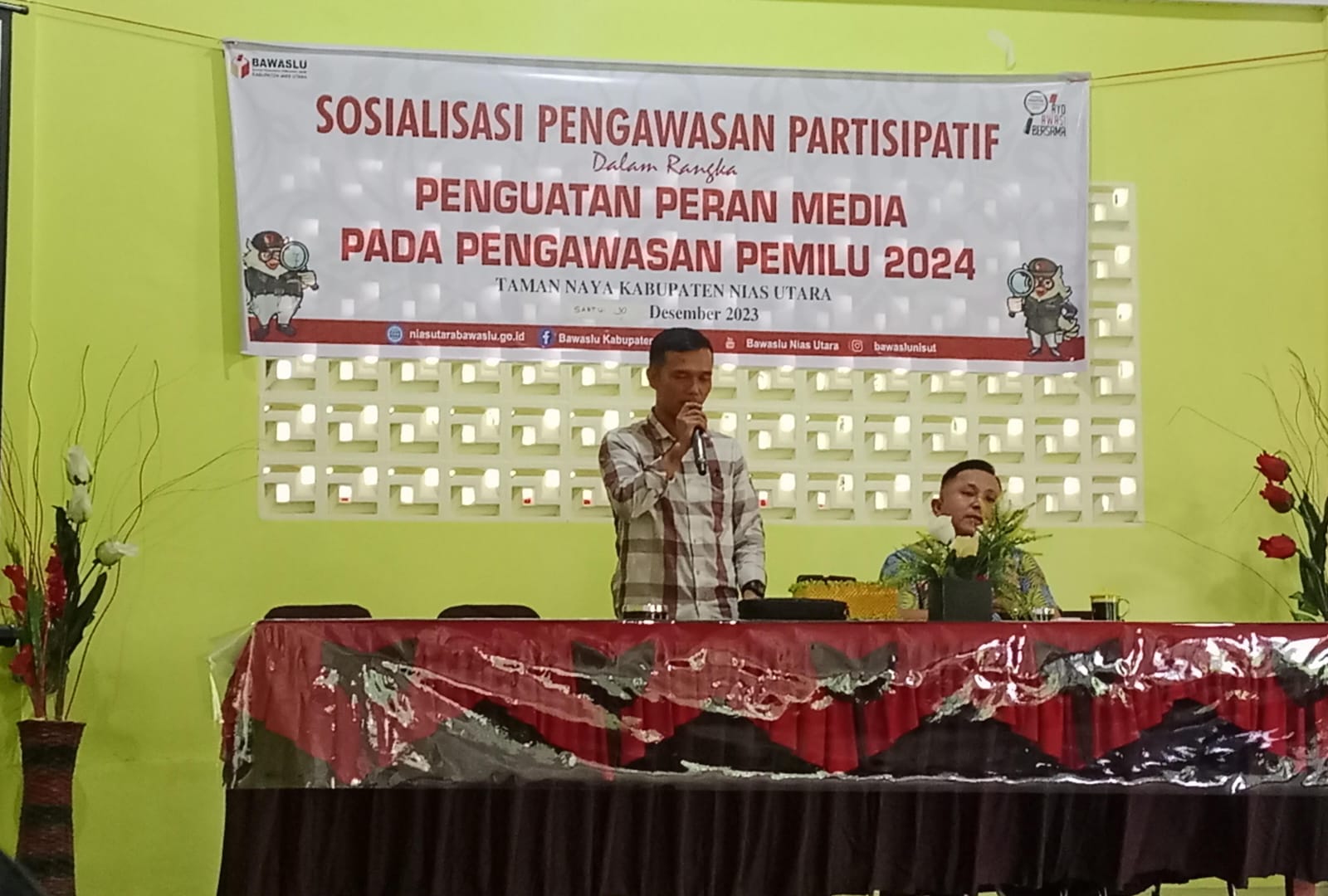 Bawaslu Nisut Selenggarakan Sosialisasi Penguatan Pengawasan Peran Media Pada Pemilu 2024