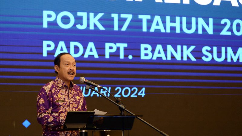 Pj Gubernur Minta Bank Sumut Segera Terapkan POJK 17/2023