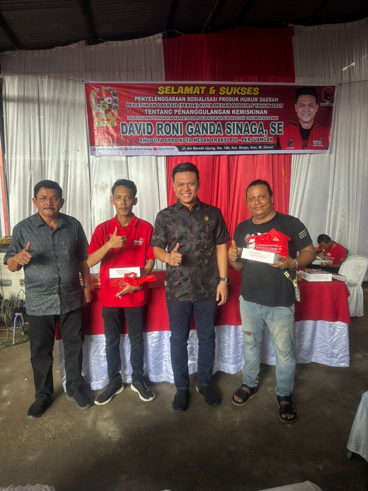 Awal Tahun 2024, David Roni G Sinaga Laksanakan Sosperda No.5 Tahun 2015 Tentang Penanggulangan Kemiskinan