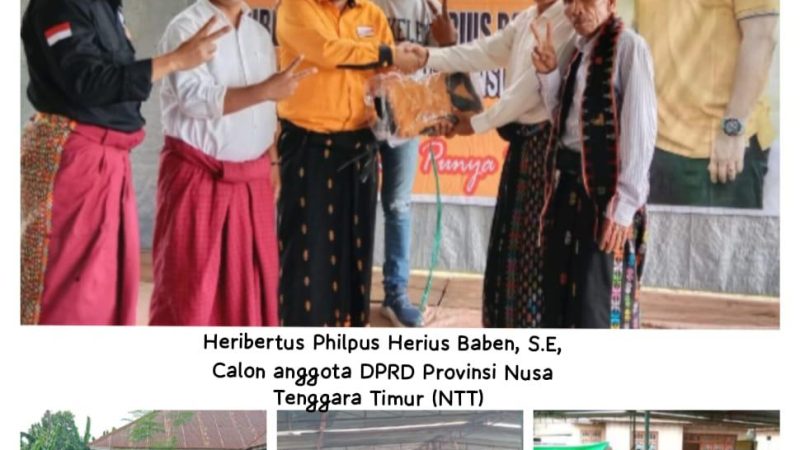 Ratusan Warga di Rengkas Antusias Sambut Kedatangan Heri Baben Caleg Provinsi NTT