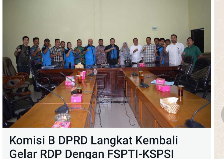 Komisi B DPRD Langkat Gelar RDP Dengan FSPTI-KSPSI