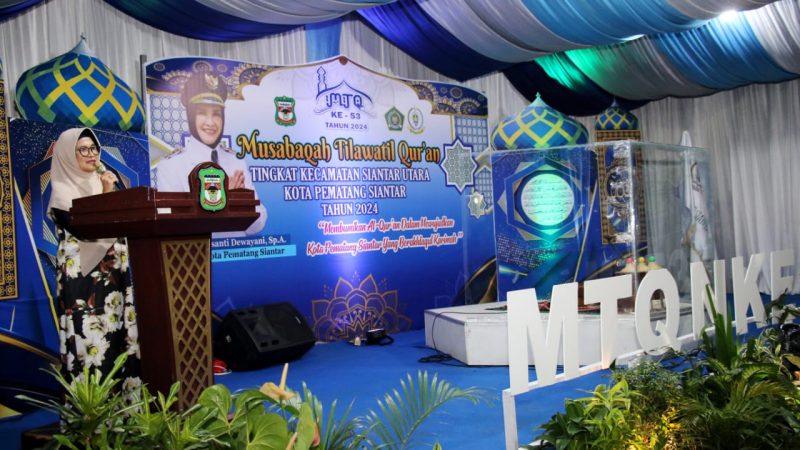 Wali Kota dr Susanti Dewayani Resmi Tutup MTQ ke-53 Tingkat Kecamatan Siantar Utara Tahun 2024