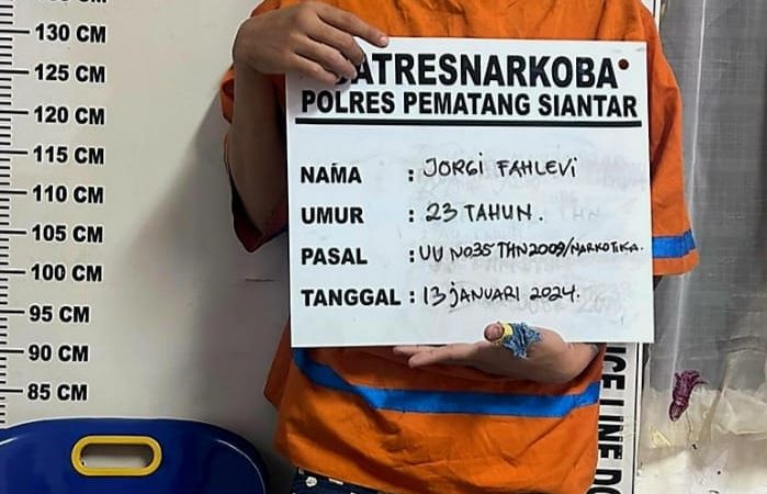 Sat Resnarkoba Polres Pematang Siantar Tangkap Pria Miliki 6 Paket Sabu