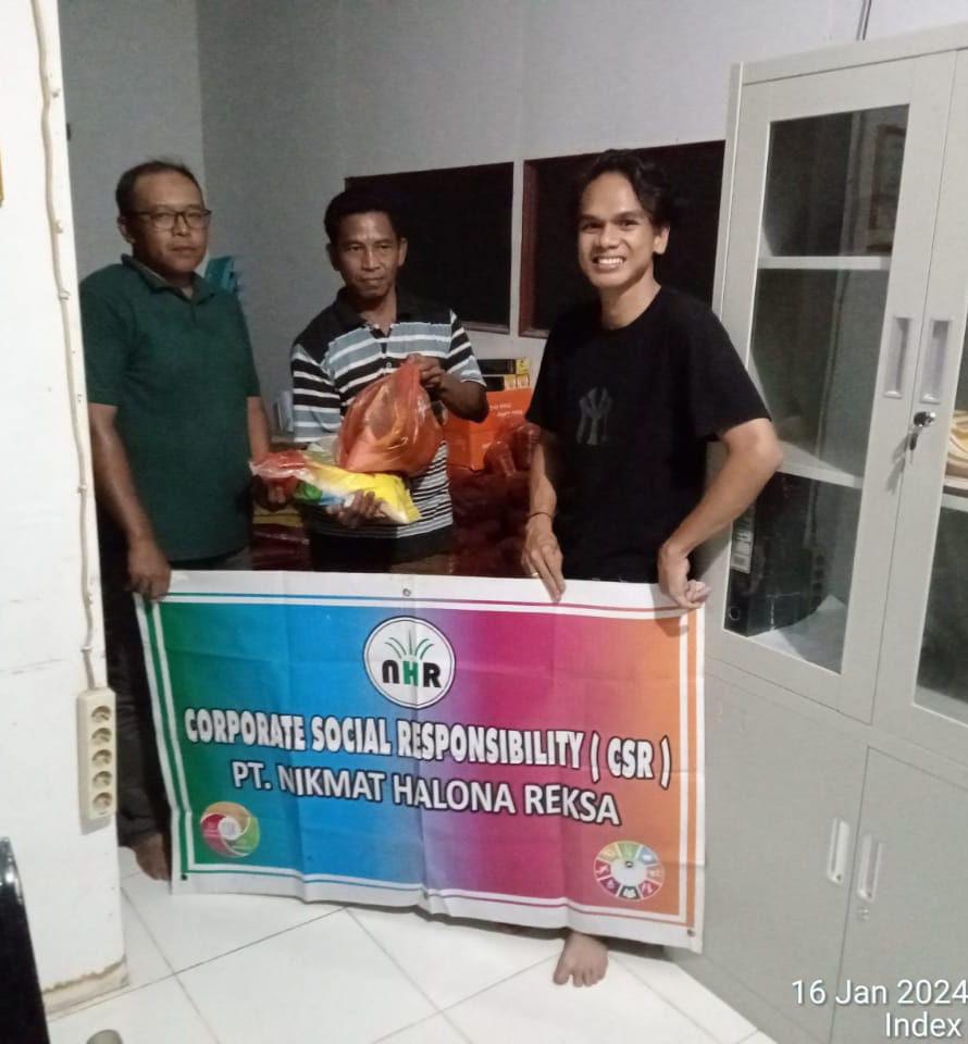 Wujud Kepedulian Korban Banjir, PT NHR Salurkan Bantuan 100 Paket Sembako 