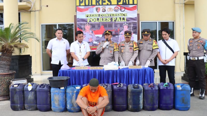 Kepolisian Resort PALI Berhasil Amankan Pelaku Penimbunan BBM Bersubsidi Jenis Solar