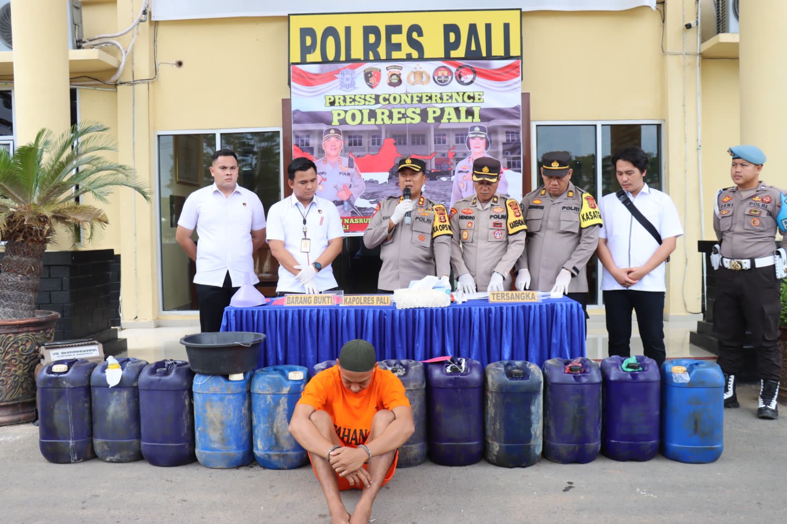 Kepolisian Resort PALI Berhasil Amankan Pelaku Penimbunan BBM Bersubsidi Jenis Solar