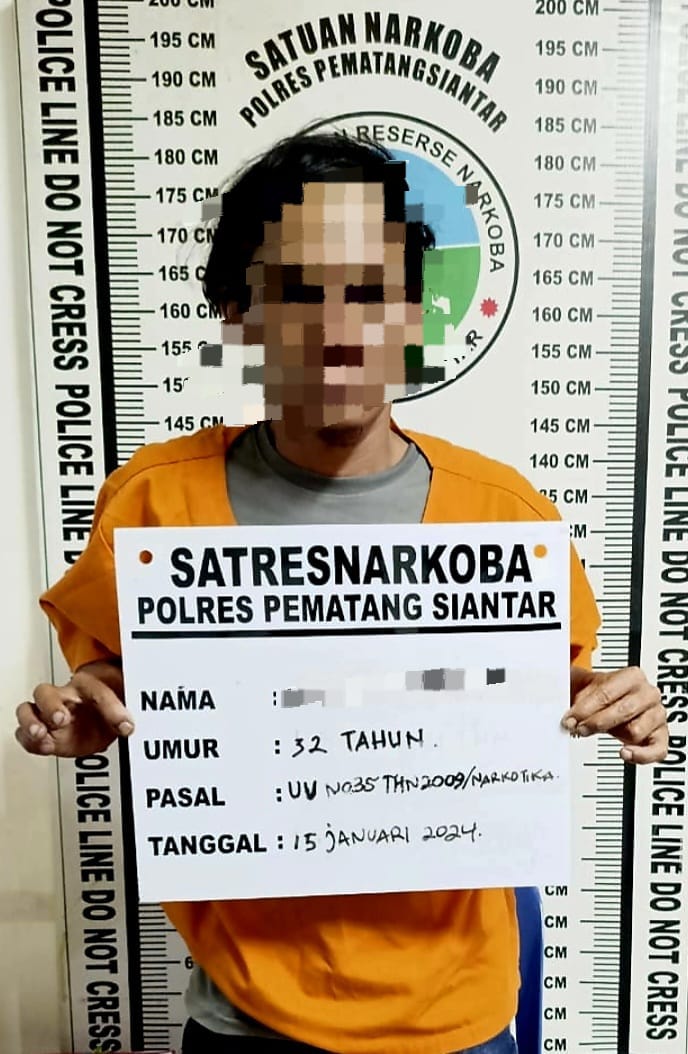 Polres Pematangsiantar Tangkap Pria Bawa Dua Paket Sabu