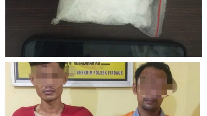 Polsek Firdaus Polres Sergai Amankan Dua Pria Terduga Pengedar Sabu