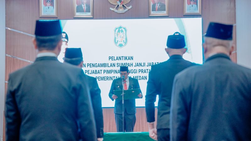 Lantik 4 Pejabat Pimpinan Tinggi Pratama, Ini Pesan Bobby Nasution