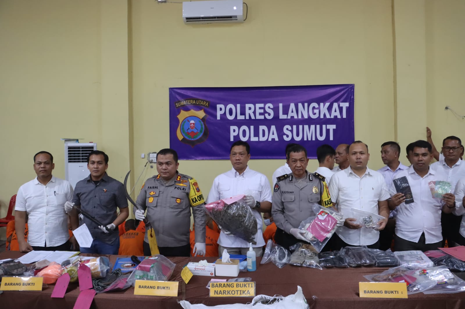 Polres Langkat Rilis Pengungkapan Kasus Selama Bulan Januari 2024