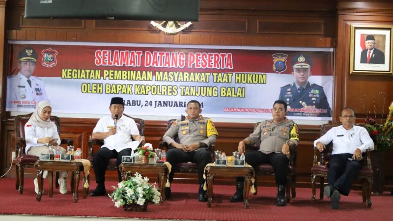 Kapolres Dan Walikota Tanjung Balai Dampingi Giat Pembinaan Masyarakat Taat Hukum