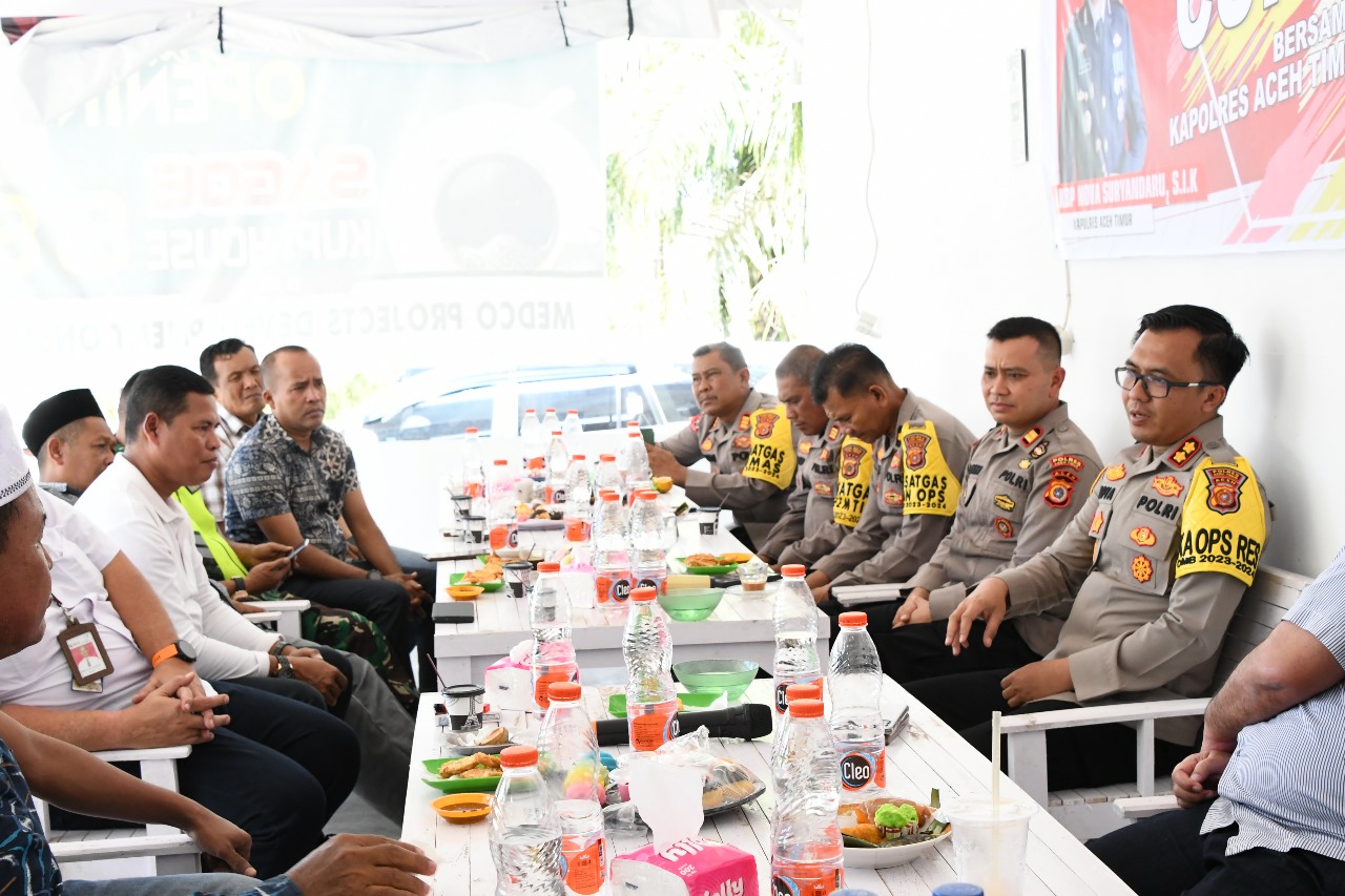 Lewat Jumat Curhat, Kapolres Aceh Timur Polda Aceh Sampaikan Imbauan Jelang Pemilu