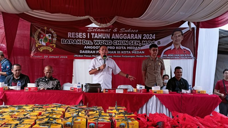 Reses 1 Tahun 2024 di Kecamatan Medan Deli, Wong Chun Sen Tampung Aspirasi Warga