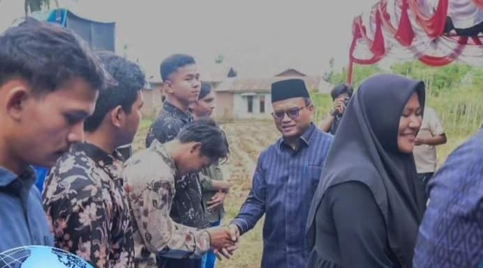 Letnan Dalimunthe Hadiri Pelantikan NNB Desa Pudun Jae