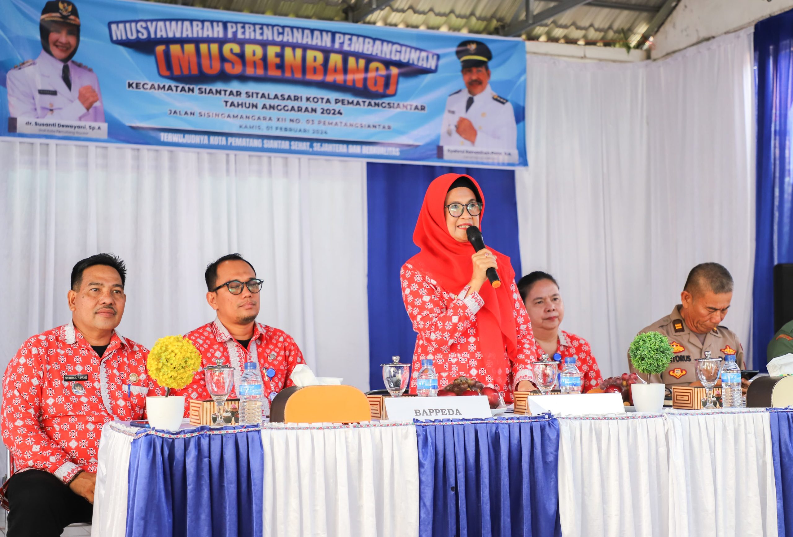 Wali Kota dr Susanti Dewayani, SpA Buka Musrenbang Kecamatan Sianțar Sitalasari