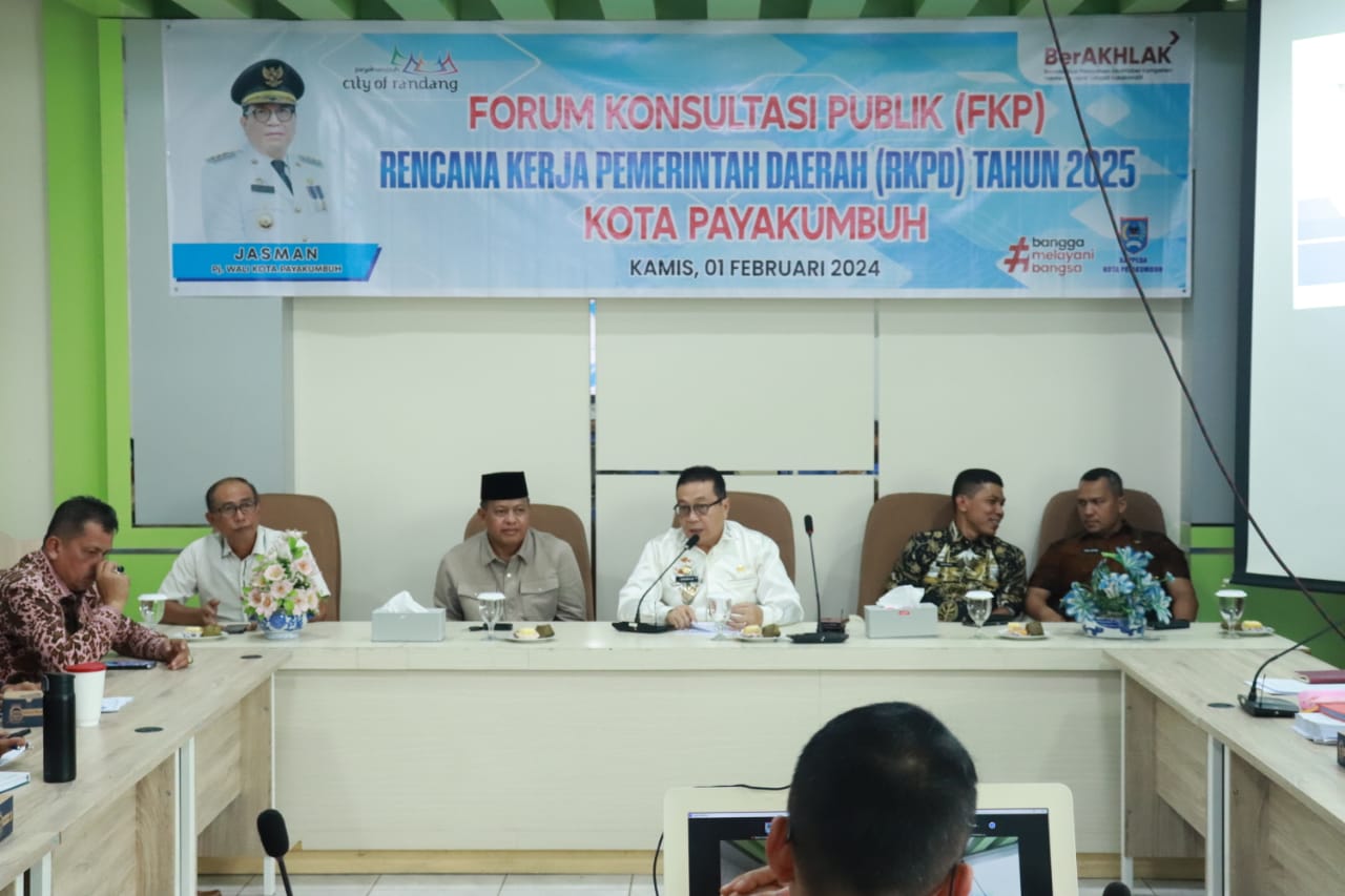 Buka FKP RKPD 2025, Pj Wali Kota Payakumbuh Sampaikan Ini