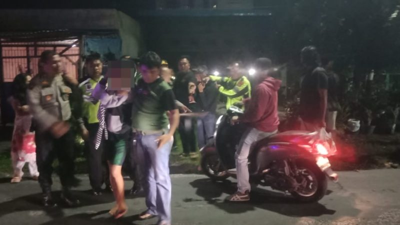 Pelaksanaan KRYD, Polres Pematangsiantar Amankan Dua Pemuda dan Sebilah Samurai