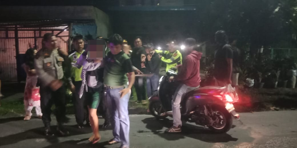 Pelaksanaan KRYD, Polres Pematangsiantar Amankan Dua Pemuda dan Sebilah Samurai