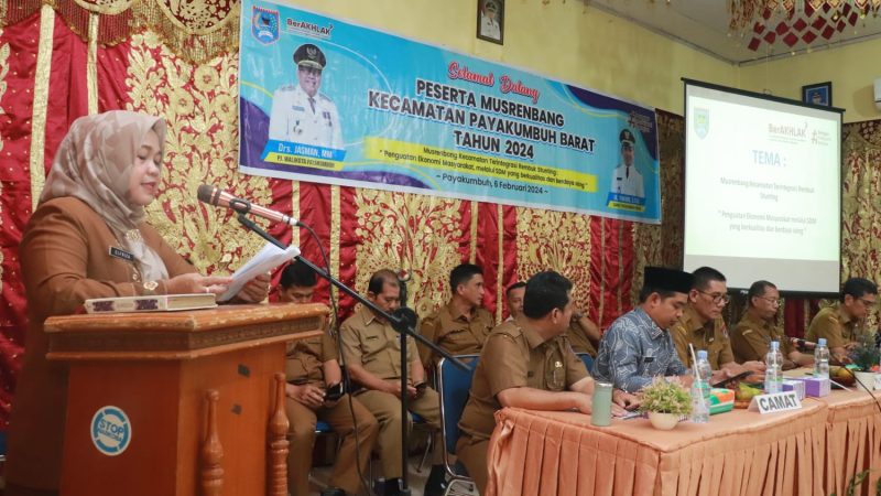 Kecamatan Payakumbuh Barat Gelar Musrenbang,Staf Ahli Wali Kota:Peran Serta Masyarakat Dalam Pembanguna Juga Sangat Perlukan