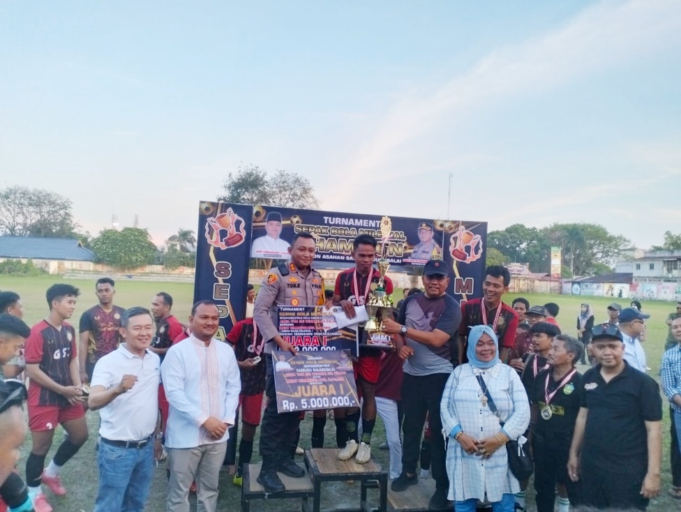Sepak Bola Milenial, Kapolres Tanjung Balai Himbau Kamtibmas Tetap Kondusif