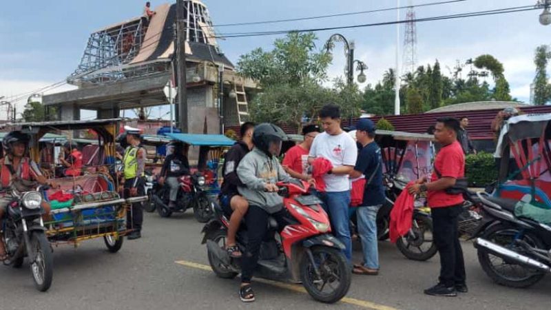 Ratusan Simpatisan Pendukung Ganjar Mahfud Konvoi Di Gunungsitoli.