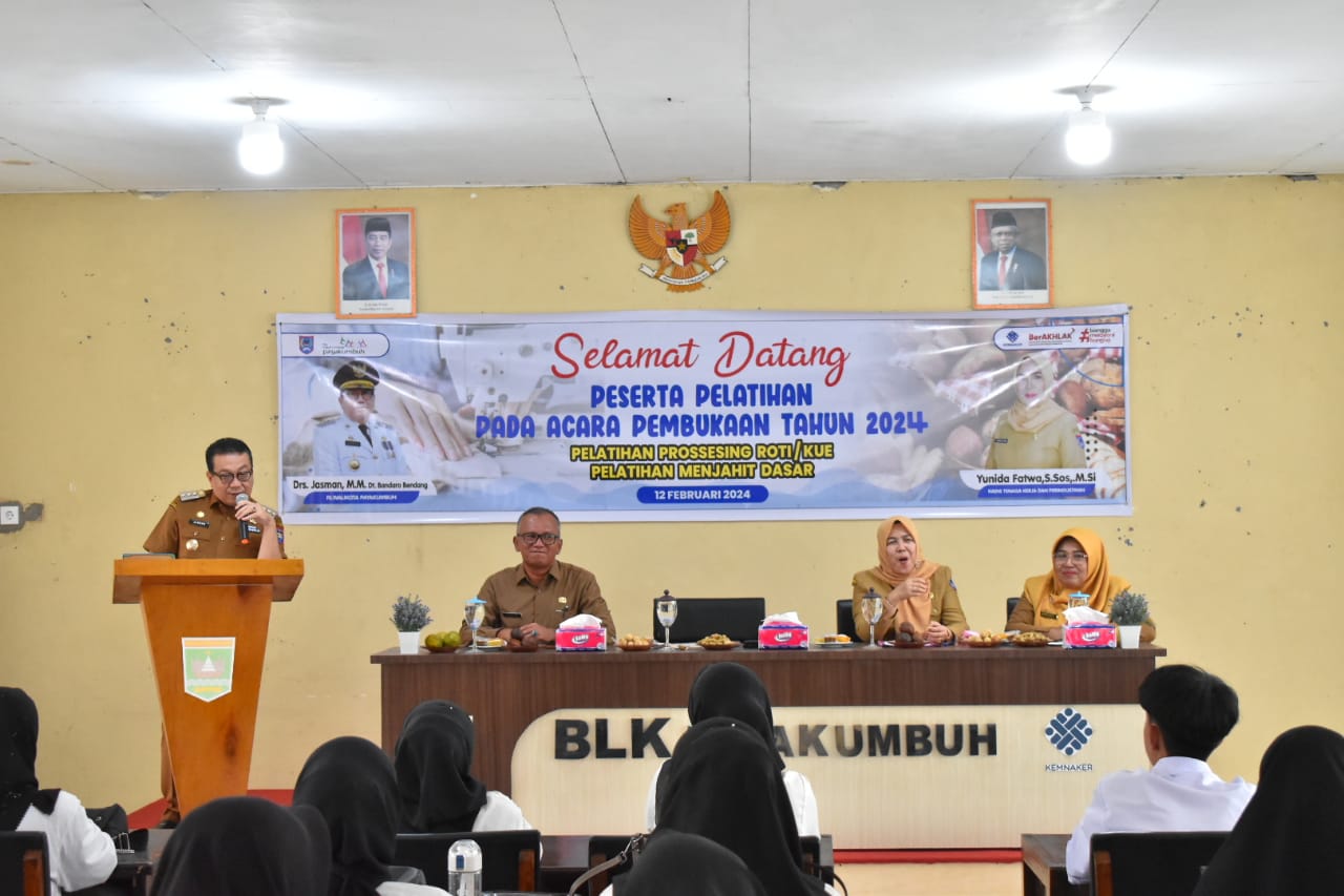 Disnakerperin Kota Payakumbuh Gelar Pelatihan Berbasis Kompetensi, Pj Wako Jasman Sampaikan Ini