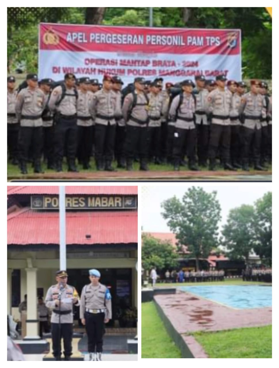 Gelar Apel Pergeseran Personil Pengamanan TPS, Begini Pesan Kapolres Mabar