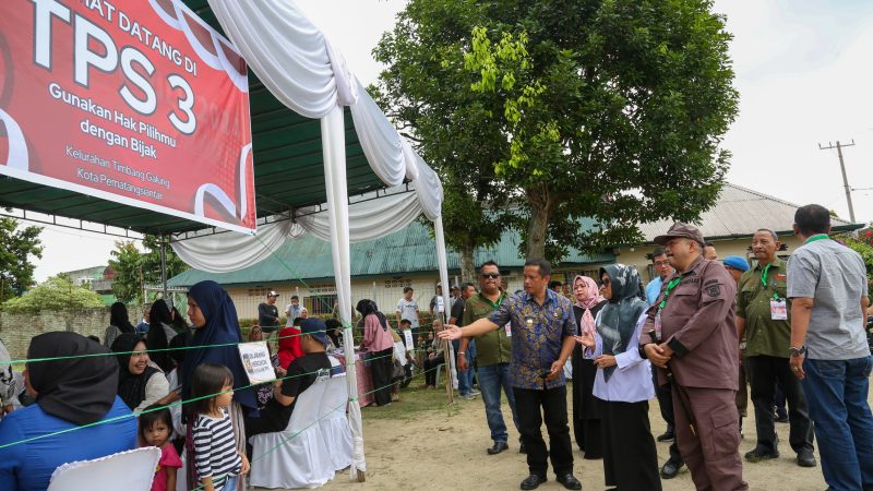Wali Kota Pematangsiantar Bersama Unsur Forkopimda Monitoring Sejumlah Tempat TPS