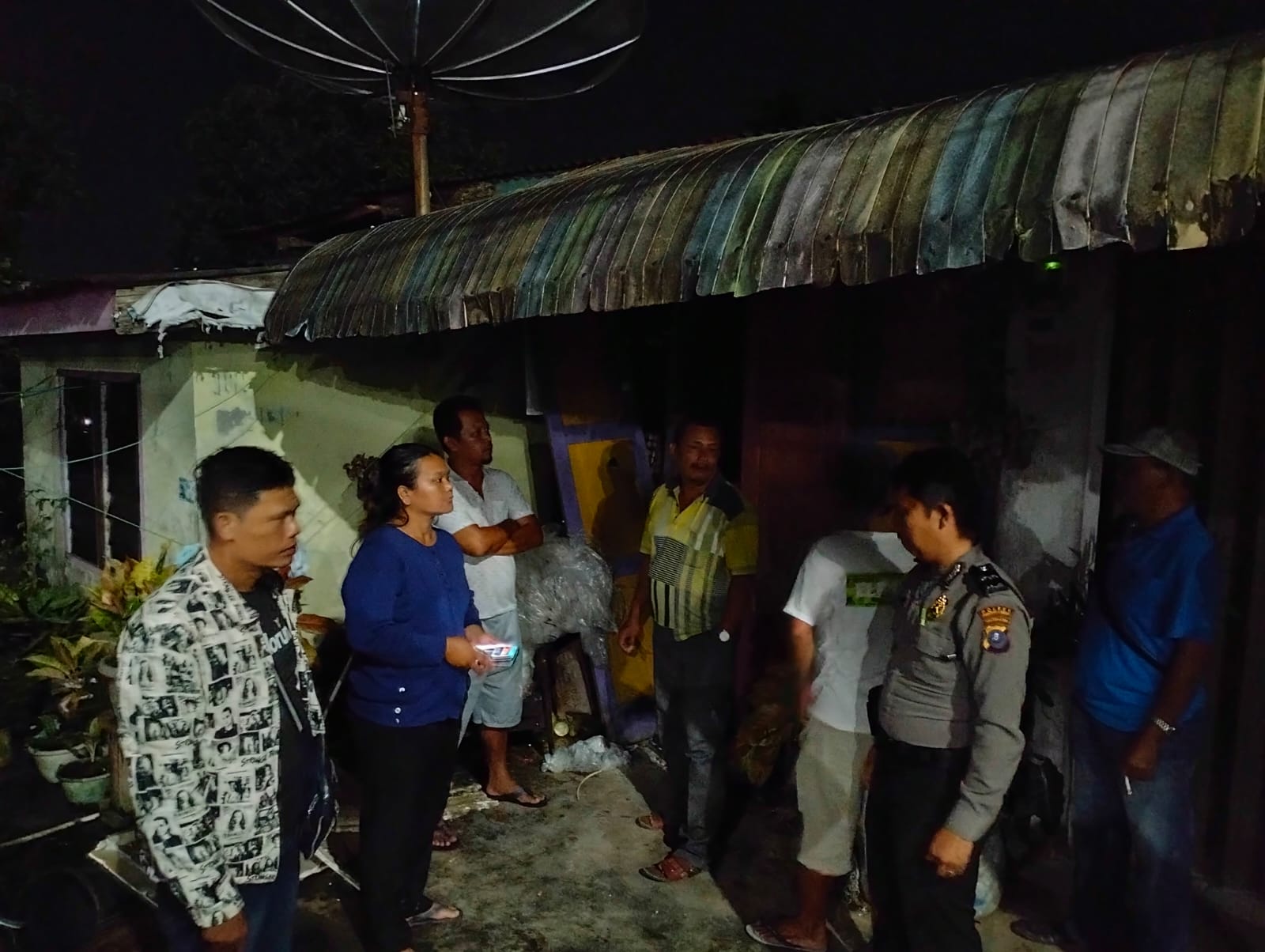 Polsek Siantar Utara Olah TKP Kebakaran Rumah di Jalan Damar Pematangsiantar