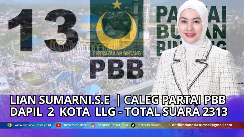 Lian Sumarni Caleg Partai Bulan Bintang Melenggang Menuju Kursi DPRD Lubuklinggau dengan Total  2313 Suara