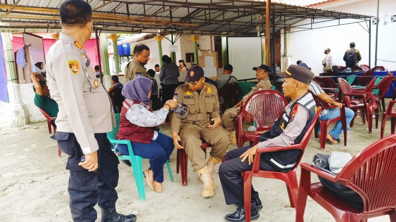 Personel Pengamanan di PPK, Tim Medis Si Dokkes Polres Tanjung Balai Diturunkan Ke 6 PPK