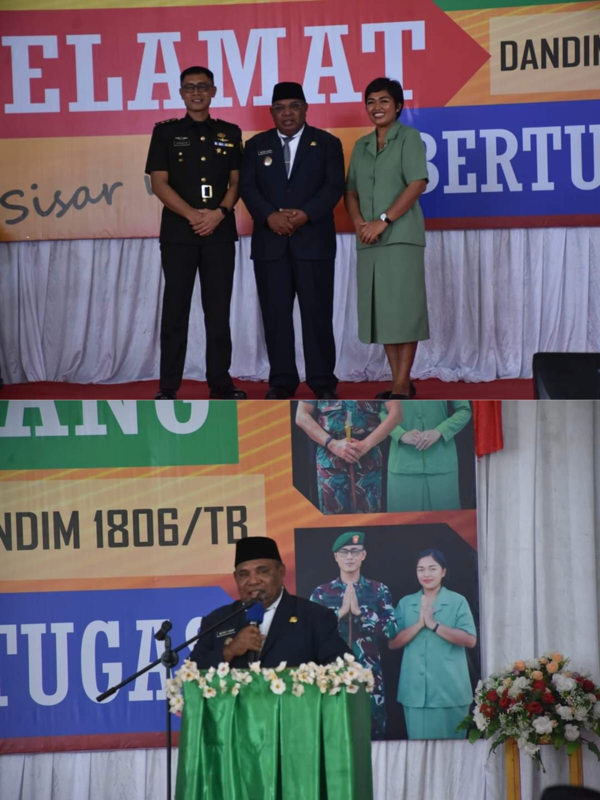 Wakil Bupati Teluk Bintuni Hadiri Pisah Sambut Komandan Kodim 1806