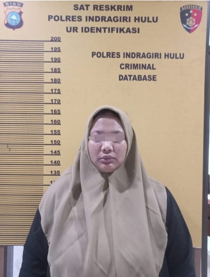 Polres Inhu Ringkus Wanita Rakit Kulim Pelaku Pencurian Dengan Kekerasan