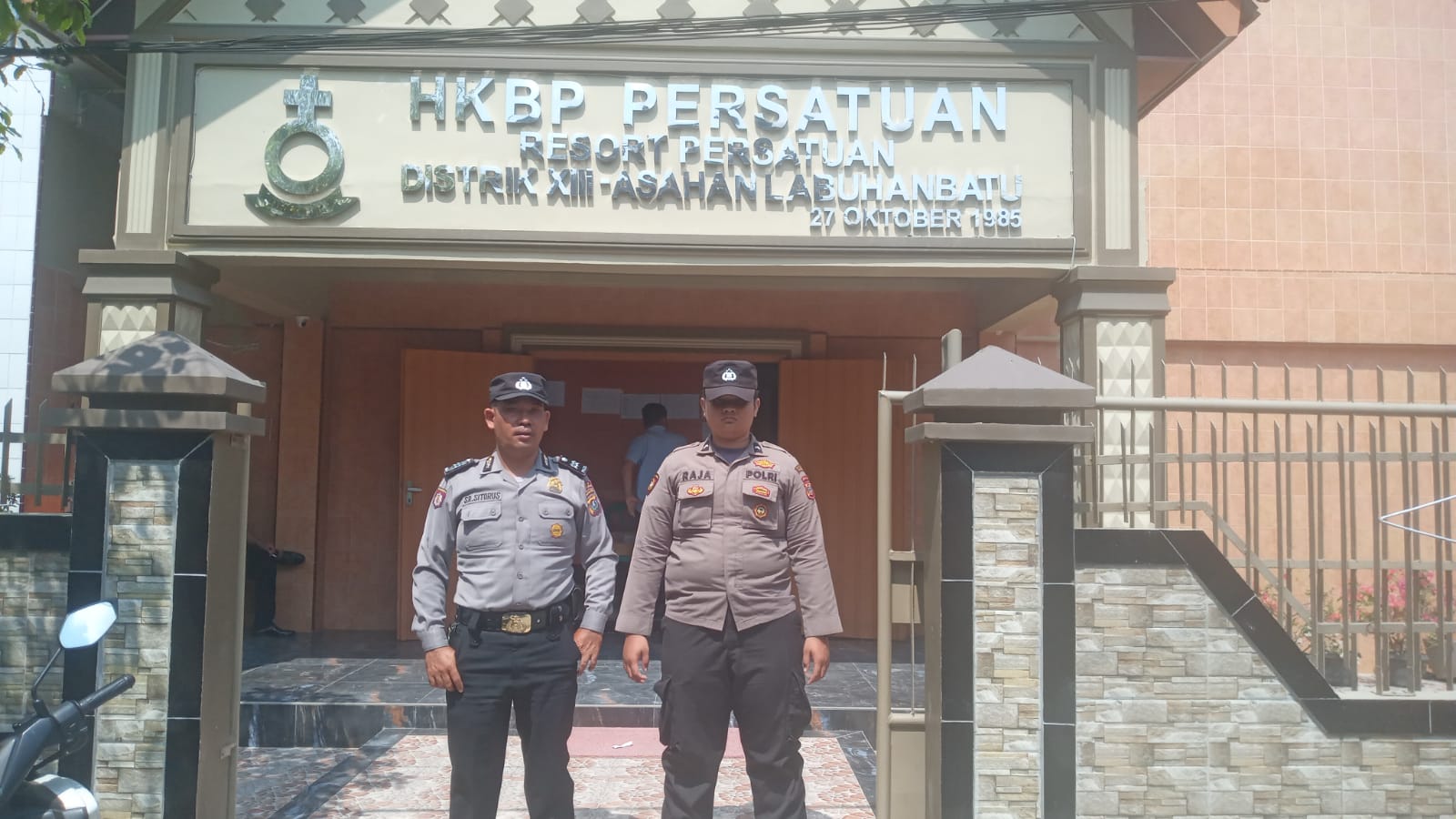 Dalam Ibadah Minggu, Polres Tanjung Balai Laksanakan Pengamanan Di Gereja
