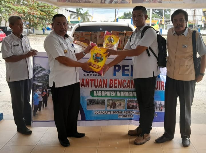 PT. Inecda Kembali Salurkan Bantuan Kepada Warga Korban Banjir  Di Kecamatan Seberida