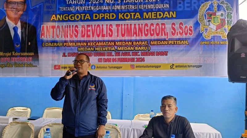 Sesi ke 2 Laksanakan Sosperda,  Antonius Ingatkan Kembali Warga Jalan Mesjid Urus Adminduk Jika Mengalami Perubahan 