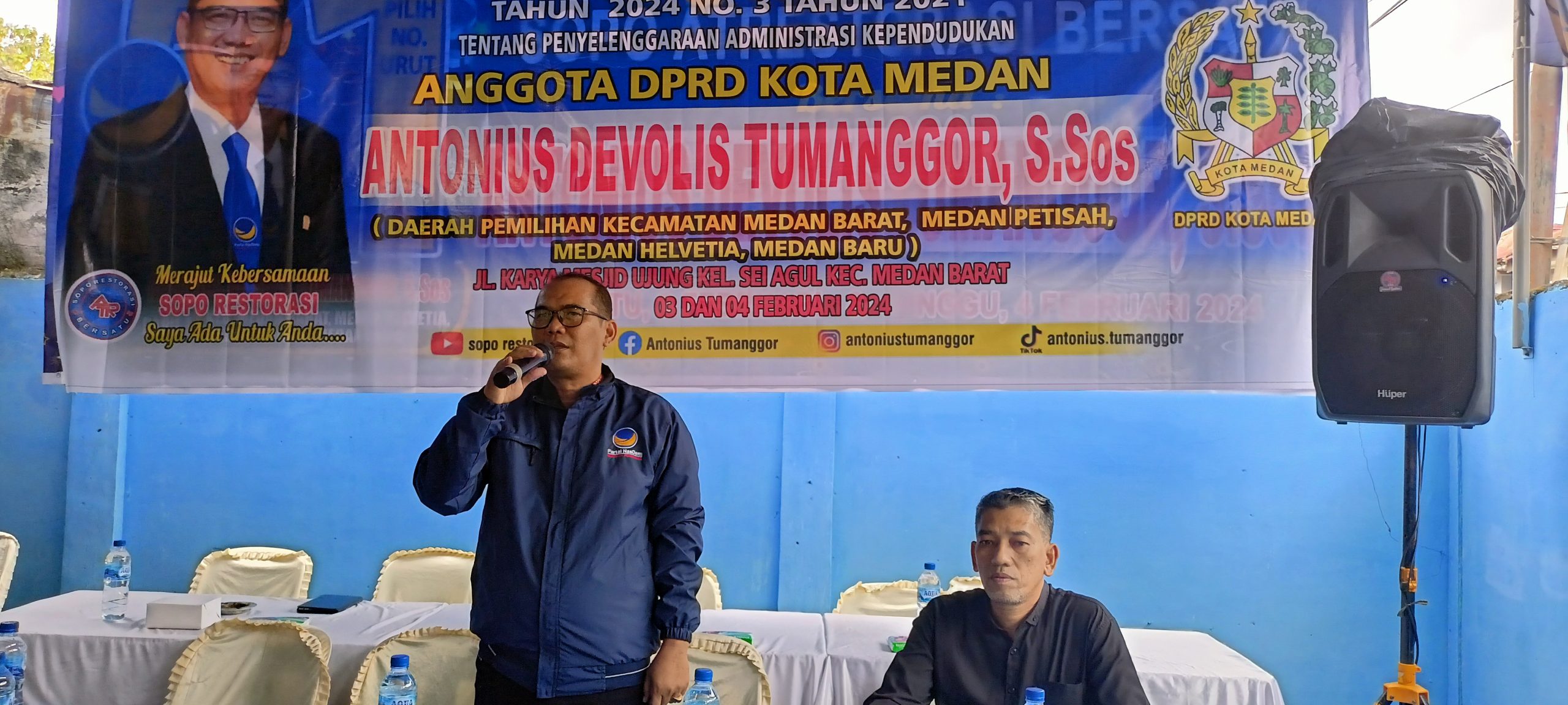 Sesi ke 2 Laksanakan Sosperda,  Antonius Ingatkan Kembali Warga Jalan Mesjid Urus Adminduk Jika Mengalami Perubahan 